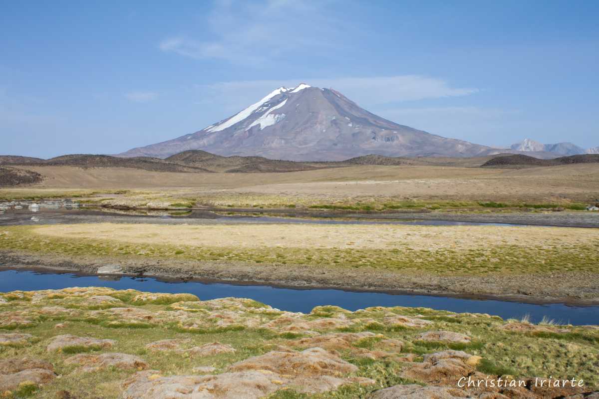 Diamante River and Maipo Volcano