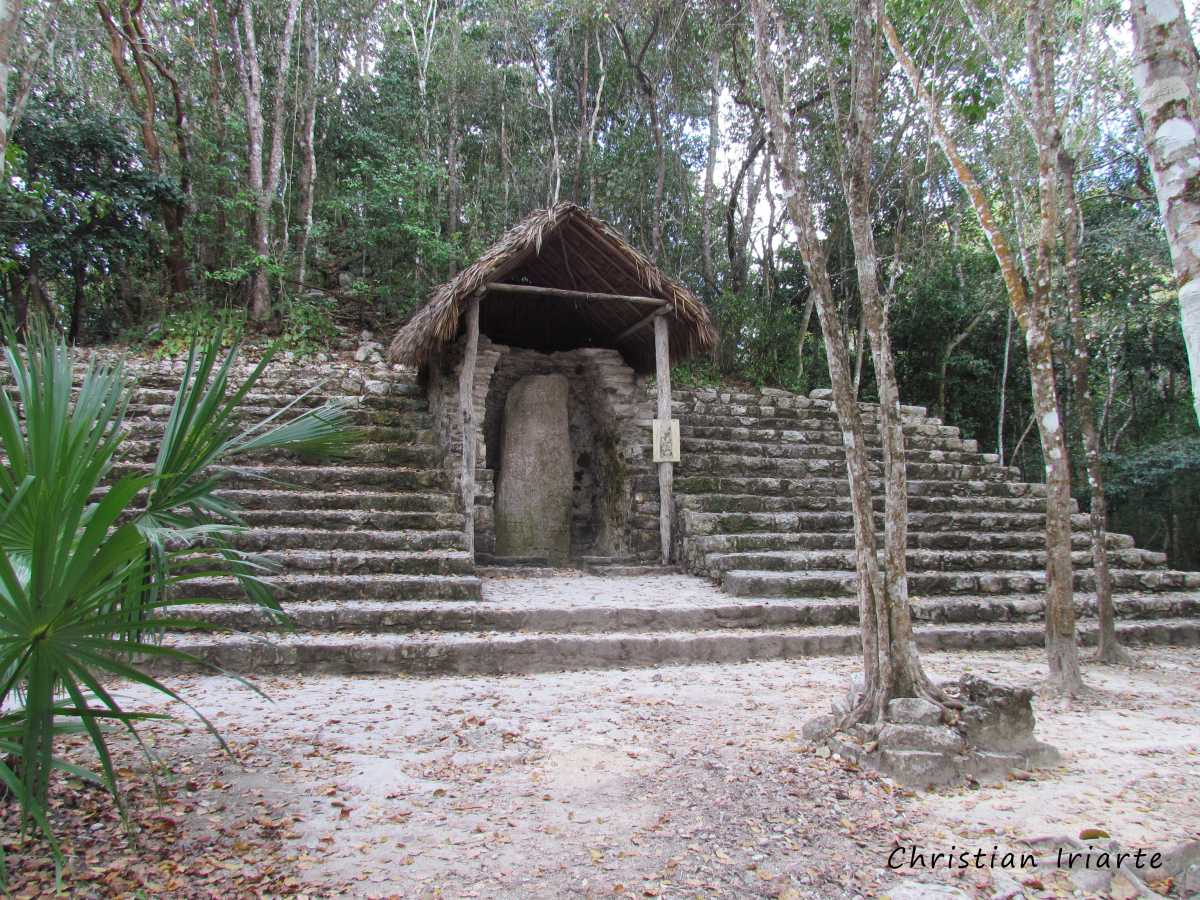 Stela from the archaeological site of Cobá